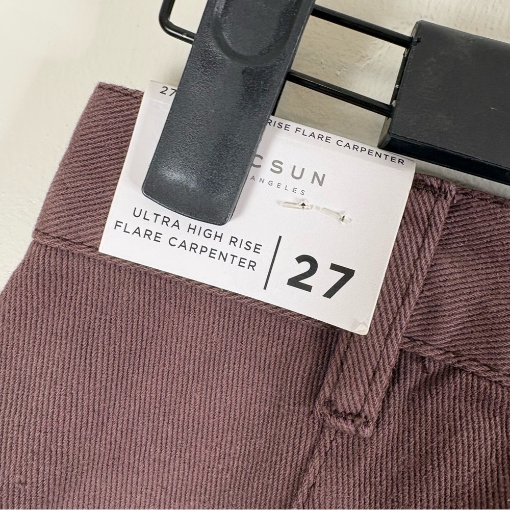 Pacsun Women’s Ultra High Rise Flare Carpenter Jeans Size 27 Brown - Picture 5 of 10
